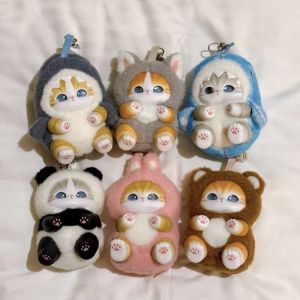 Bandai | Cute Cat Doll Plush Keychain Animal Dress Modeling Vinyl Doll,bag Decoration PendantSurprise Blind Box,ideal Toy Gift Pendant