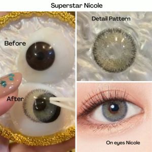 [BUY 1 FREE 6 ITEM] Superstar Nicole Softlens Warna Premium