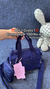 Omygoose Paket Spesial Buy 1 Get 1 Pioma Alina Tas Selempang Bahu Wanita - Free Pioma Cardy Style - Dompet Koin