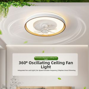 Luxury Circular Ultra-Thin Integrated Ceiling Fan Light