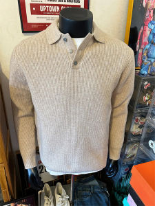 Corduroy Collar Knitted Sweater Mens Long Sleeve Inner Wear Polo Shirt Cleanfit Warmth Outerwear Winter Fashion Casual Style