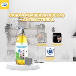BUZZ-CAIRAN PEMBERSIH kulkas serbaguna extra greentea 250 ML + lap micropiber