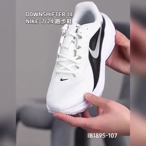 Nike | NIKE DOWNSHIFTER 14 Mens Running Shoes Autumn Road Sports Shoes Lightweight Breathable Cushioning Professional Running Shoes IB1895-107-1