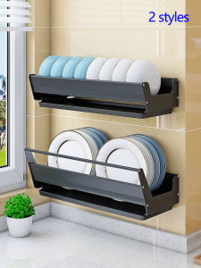 Wall Mounted Kitchen Dish Drainer Dish Drying Rack Storage & Organization Kitchen Gadgets Shelf Useful Things For Kitchen