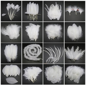White Feathers DIY Handmade Fashion Accessories Materials 45 Styles Direct Sales Plumage for Clothing And Jewelry Making