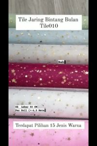 1METER Tile Jaring Star Bintang Bulan - Bahan Buket Bunga Tile010
