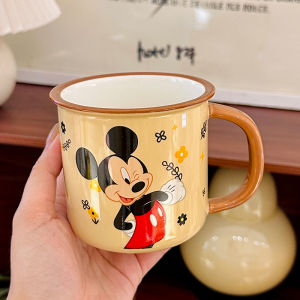 Disney Ceramic Cup Womens Good-looking Mug For Home Cup Cute Mickey Minnie Couple Water Cup