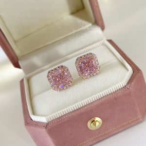 Pianist | Pink Zircon Sterling Silver Earrings For Women