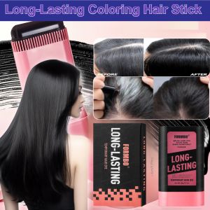 Hair Dye Stick Covering White Hair Hair Dye Comb Natural Plant No Damage Coloring Comb Disposable Hair Dye Gray Coverage