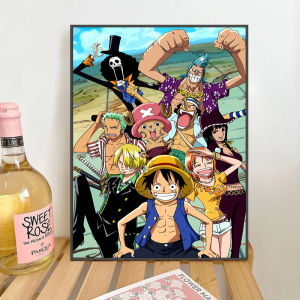 Bandai | Oil Painting One Piece Luffy Classic Japan Anime By Numbers Modern Wall Decor for Living Room Bedroom Perfect Gift No Frame