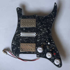 Pickguard Stratocaster กีต้าร์ HSH Humbucker Pickup มินิฮับบัคเกอร์เอาท์พุทสูงสวิตช์แยกขดลวด DCR สำหรับอะไหล่กีตาร์ไฟฟ้า Fender