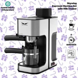 Espresso Machine Coffee Maker Set With Frothing Multiple Set 0.24L 4 Cups SKYWING