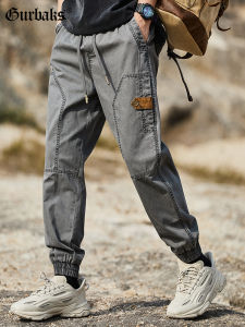 GURBAKS Summer New Mens Casual Cotton Pants American Style Paratrooper Retro Cool Workwear Trendy Brand Windproof Trousers