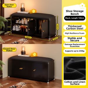 MEISD | Vintage Style Luxury Entryway Shoe Bench With Storage