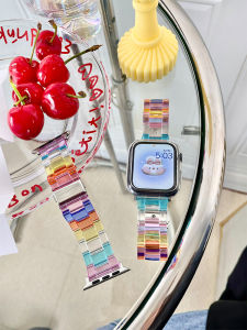 Candy Rainbow Band Suitable for Apple Watch Band 9/8/7 65SE42/38/44/40/45/49MM Smart Watch Ring iWatch Ultra Replacement Bracele