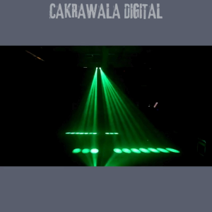 PROMO Emslaser Lampu Sorot Panggung Bergerak Sensor Suara Proyektor Disco RGB 128 LED 20W - EL20