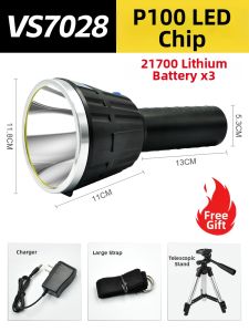 High Power Long Range LED Flashlight Super Bright Rechargeable Long Lasting