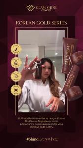Glam Shine Cosmetics Korean Gold Series - Paket Skincare Mencerahkan & Merawat Wajah