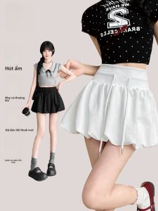 Miiow | High Waist A-Line Bloom Short Skirt Women Summer Thin Elastic French Ballet Style Half Body Skirt Loose Slimming Half Skirt