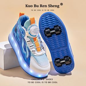 KUOBURENSHENG | Rotating Button Roller Skates