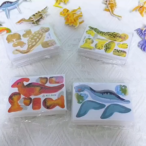 [Combo 10 tấm] Đồ chơi xếp hình dạng 3D xếp hình khủng long đồ chơi tự lắp ráp đơn giản
