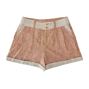 WUSEWUWEI | No Color No Odor Escape Plan Linen Splice Retro Contrast Color Patchwork Side Slip Pocket Lace Short Pants For Spicy Girls