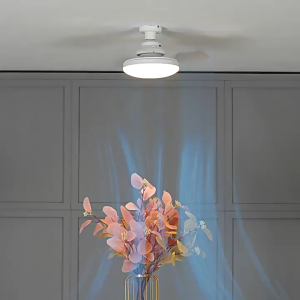 Smart Ceiling Fan With Light Modern Ceiling Fan with Light and Remote Ceiling Fans for Living Room Energy Saving Invisible Blade App Control For Living Room Bedroom Garage E27 Socket
