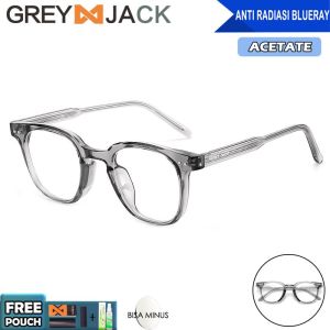 Grey Jack Kacamata Antiradiasi Blueray Style Kotak Bisa Minus Antiradiasi Blueray Phocromic Bluecromic 2113