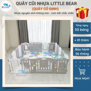 (Voucher đến 20k)(FREESHIP) Bộ quây cũi nhựa Tặng THẢM + BÓNG bộ quây cũi nhựa cho bé an toàn
