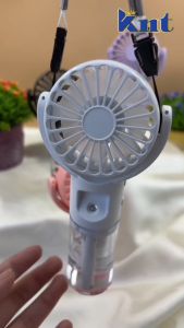 KNT พัดลมมือถือไอน้ำมินิ รุ่น F4 ปรับลมได้4ระดับ ปรับทิศทางลมขึ้นลงได้ มีแทงค์น้ำในตัว (4สี ม่วง ชมพู ดำ ขาว)