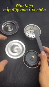 Nắp đậy bồn rửa chén  giỏ rác chậu rửa chén  phụ kiện chậu rửa chén