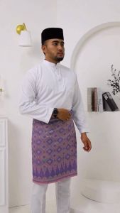 Brand Sempurna Baju Melayu Warna White Slim Fit Cotton Sedondon Baju Raya ( C012BM ) BMC
