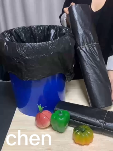 เสื้อกั๊กถุงใส่ขยะหนา พกพาสีดำ 50ชิ้น ถุงพลาสติกในครัวเรือน