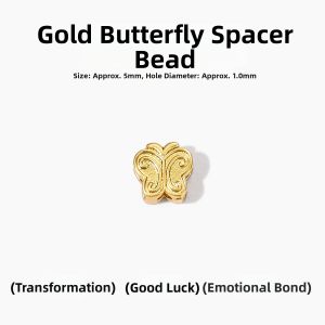 BOYU | New Year Style Small Size Sand Gold 18K Gold Plated Spacing Beads Bracelet Making Supplies