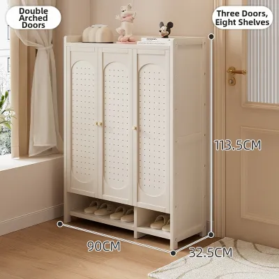 Large Capacity Dustproof Entrance Shoe Cabinet with Door