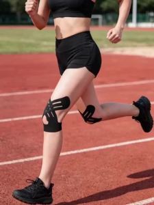 10Pcs Precut Kinesiology Athletic Tape Hypoallergenic Latex‑Free Breathable Tape for Knee Support Joint Stability & Muscle