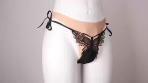 Realistic Silicone Padded Panty For Transgender Crossdresser Drag Queen With Labia Design And Insertable Tube