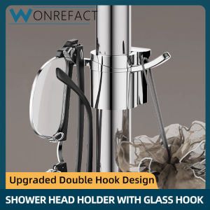 Drill-Free Glasses Holder Hook Rustproof ABS Material BTO Bathroom Space Saving Instant Install Sponge Hanger Mini Organizer