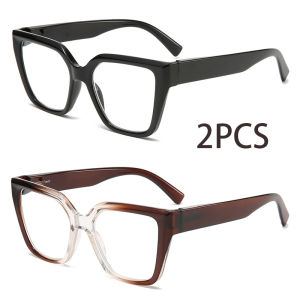 2PCS Two pairs of stylish and comfortable reading glasses anti-blue light suitable for men and women of all ages