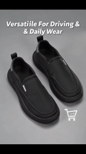 Comfortable Men Slip‑On Laceless Loafers Ultra‑Light Breathable Non‑Slip Thick Sole For Daily Commute Walking Casual Sneakers #FU25