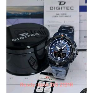 Jam tangan Pria Digitec 2131 Tali Rantai Analog Digital original pria