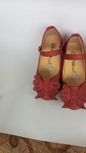 MA Sepatu Pesta Anak Perempuan 22-35 Balet Pita Kupu Kupu Blush Pink