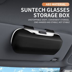 Car Glasses Box Portable Car Sunglasses Holder In The Car Driving Glasses Holder Eyeglass Case Sun Visor Car Lenses Holder