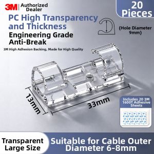 3M | Self-Adhesive No-Drill Wire Organizer Clips