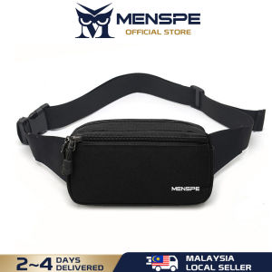 MENSPE Men Sports Waist Bag Fashion Men Bag Chest Bag Shoulder Bag Sports Bag Waterproof Oxford Dual Zipper Large Capacity Design Running Bum Bag Portable Gym Bag for Running Cycling Hiking Walking