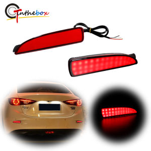 Car Rear Bumper LED Lights Tail Light Reflector For Mazda 3 5 6 Axela Atenza sedan 2004-2019 Rear Bumper Brake Lamp Turn Signal