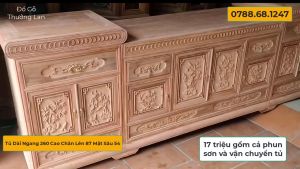 Tủ Mõ kê tivi gỗ hương đá dài 260m.kệ bày đồ tivi cao cấp