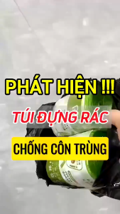 Cuộn 50 túi rác ngải cứu tự phân hủy có dây rút túi đựng rác tiện lợi chống muỗi