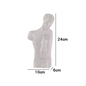 Modern Italian Style Semi-Manual Resin Sculpture Artwork Half-Length Portrait of a Man or Woman Blessing Theme Decorative Ornament for Study