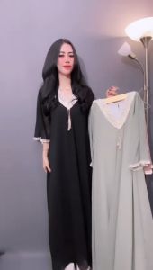 Kaftan Dress Wanita Dewasa Muslimah Ceruty Babydoll Premium Terbaru